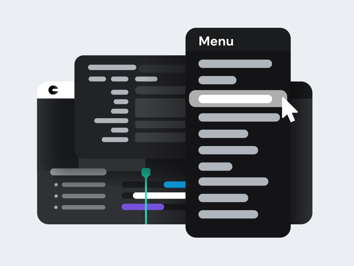 Web & app menu